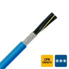 CONTROLEKABEL - LIYCY PVC afgeschermd blauw genummerd Cca s3d2a3 4X0,75mm²