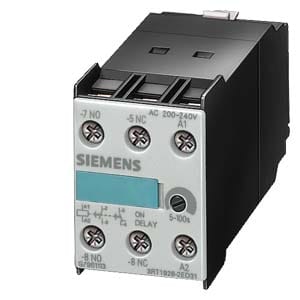 SIEMENS - Elektronisch vertraagd hulpcontact 1,5-30s, 200-240V AC, 2M, sterdriehoekfunctie