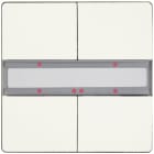 SIEMENS - GAMMA INSTABUS WALL SWITCH DOUBLE, WITH LED UP 286/3 DELTA STYLE TITANIUM WHITE