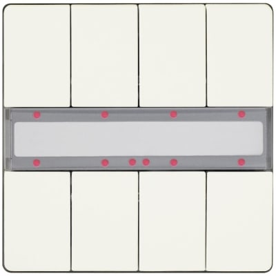 SIEMENS - GAMMA INSTABUS WALL SWITCH QUADRUPLE, WITH LED UP 287/3 DELTA STYLE TITANIUM WH