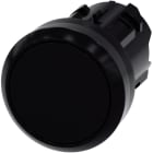 SIEMENS - Drukknop, 22mm, rond, kunststof, zwart, vlakke knop, terugverend