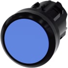 SIEMENS - Drukknop, 22mm, rond, kunststof, blauw, vlakke knop, terugverend