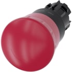 SIEMENS - Noodstop paddestoel drukknop, 22mm, rond, kunststof, rood, 40mm, gedwongen vergr