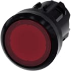 SIEMENS - Drukknop verlicht, 22mm, rond, kunststof, rood, vlakke knop, terugverend