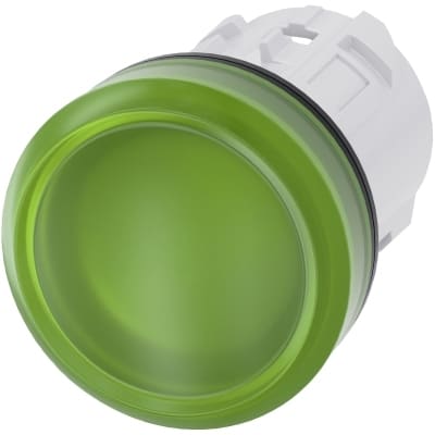 SIEMENS - Signaallamp, 22mm, rond, kunststof, groen, gladde lens