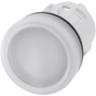 SIEMENS - Signaallamp, 22mm, rond, kunststof, wit, gladde lens