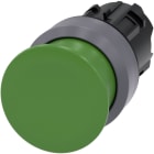 SIEMENS - Paddestoel drukknop, 22mm, rond, kunststof met metalen kraag, groen, 30mm, terug