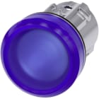 SIEMENS - Signaallamp, 22mm, rond, metaal, glanzend, blauw, gladde lens