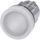 SIEMENS - Signaallamp, 22mm, rond, metaal, glanzend, wit, gladde lens