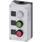 SIEMENS - Behuizing, 22mm, rond, kunststof, grijs, 1x signaallamp helder, LED 24V, 1 groen