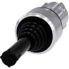 SIEMENS - COORDINATE SWITCH, 22MM, ROUND, METAL, SHINY, BLACK, 2 SWITCH POSITIONS O-I, HOR