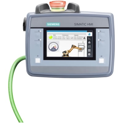 SIEMENS - SIMATIC HMI KTP400F MOBILE WITH INTEG. ENABLING BUTTON, EMERGENCY STOP, TOUCH AN