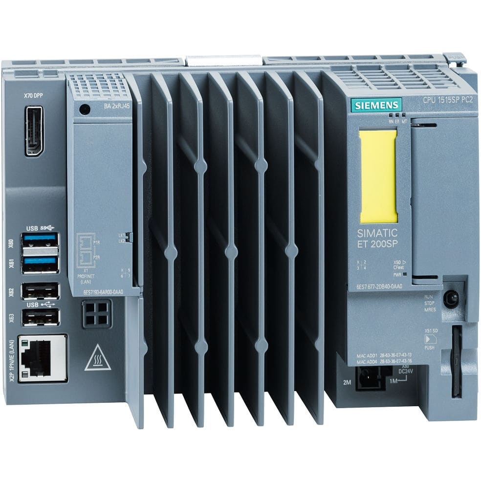 SIEMENS - SIMATIC ET 200SP Open Controller, CPU 1515SP PC2 F, 8 GB RAM, 30 GB CFast with W