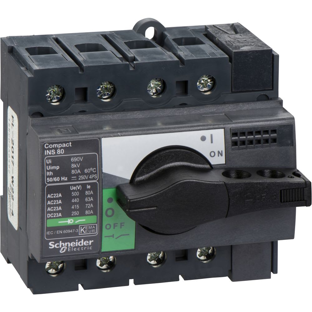 Schneider Distribution - interrupteur-sectionneur - Interpact INS80 - 4P - 80 A