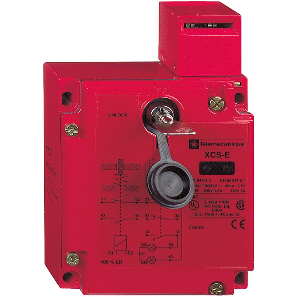 Schneider Automation - Interrupteur de position de sécurité - XCS-E - clé-languette - 2O+1F