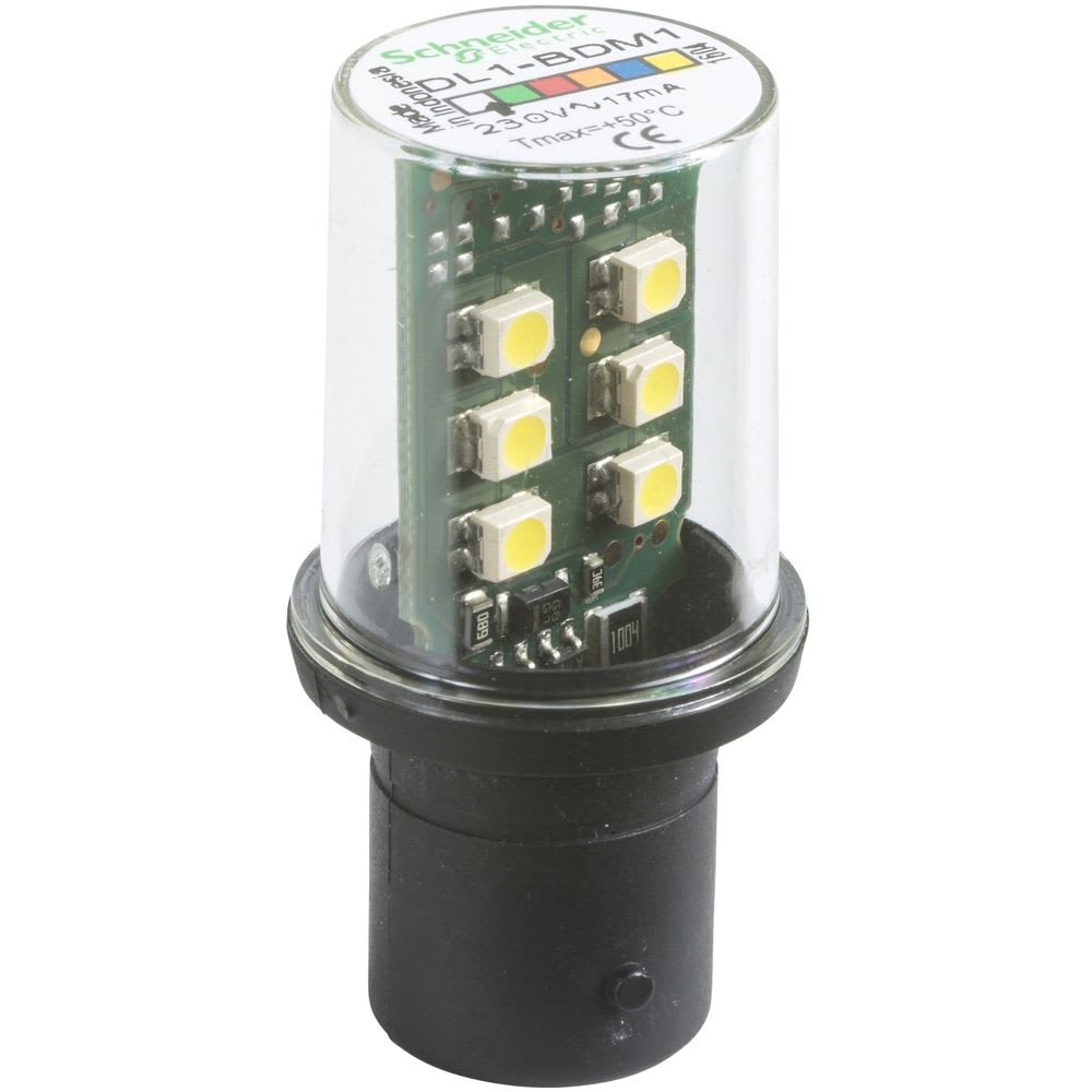 Schneider Automation - lampe de signalisation DEL - blanc - BA 15d - 230 V