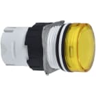 Schneider Automation - kop voor lampje - Ø16 - rond - glad kapje geel