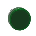 Schneider Automation - Tête pour voyant - Ø22 - rond - cabochon lisse vert pour LED