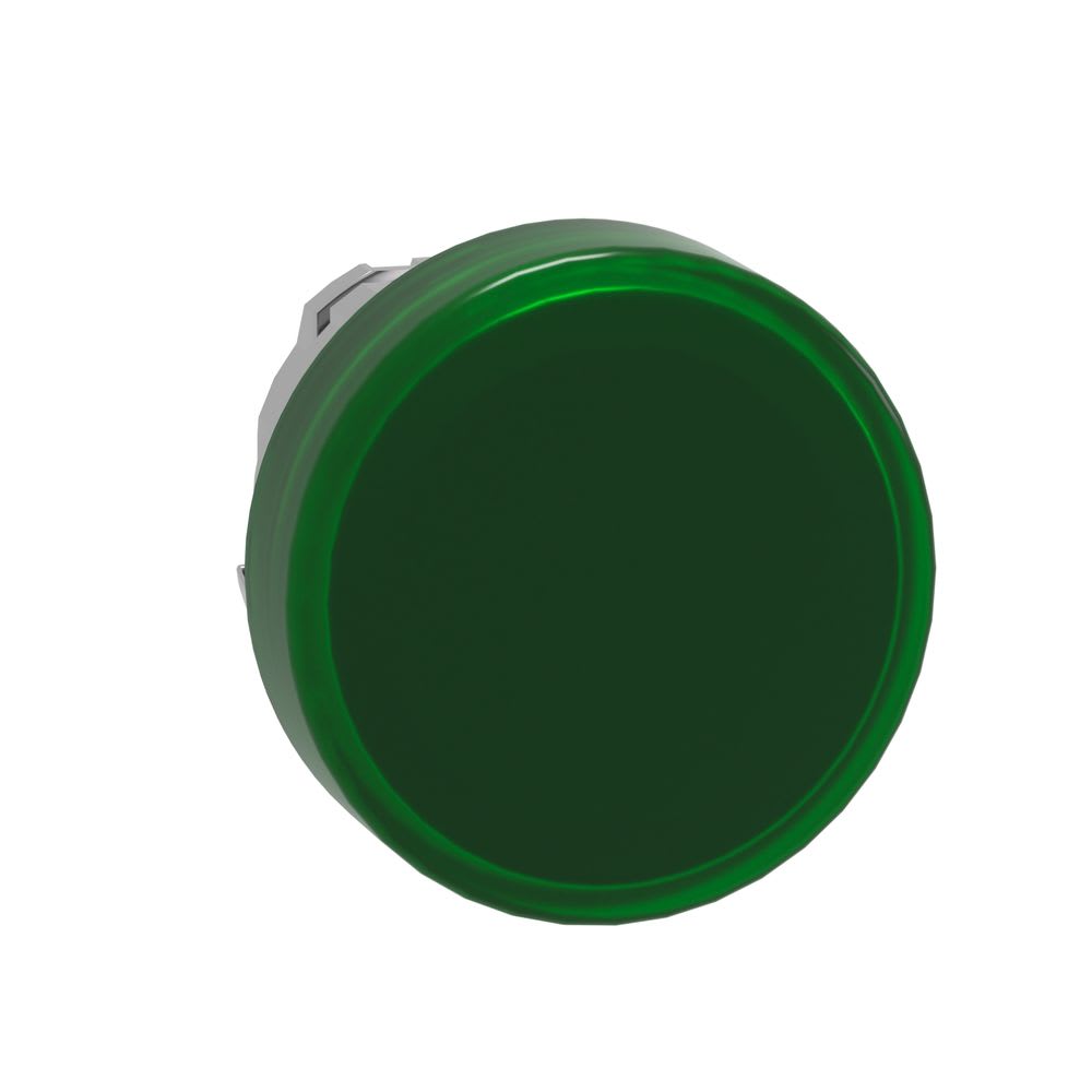 Schneider Automation - Kop voor lampje - Ø22 - rond - glad kapje groen