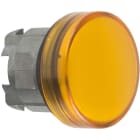 Schneider Automation - Tête pour voyant - Ø22 - rond - cabochon lisse jaune pour ampoule BA9S