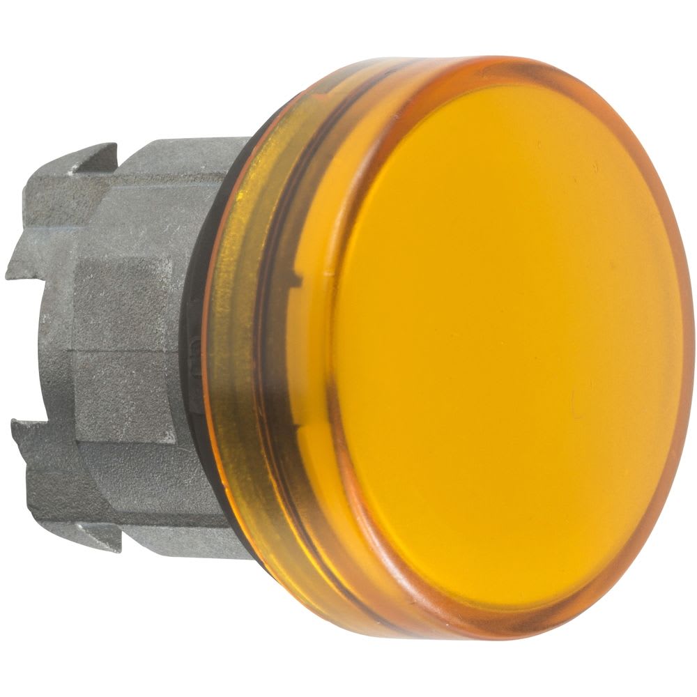 Schneider Automation - Kop voor lampje - Ø22 - rond - glad kapje geel