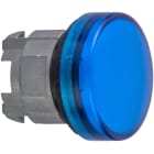 Schneider Automation - Kop voor lampje - Ø22 - rond - glad kapje blauw