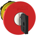 Schneider Automation - kop voor noodstop Ø40 - ontgrendelen met sleutel - Ø22 - rood - zonder markerin