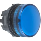 Schneider Automation - kop voor lampje - Ø22 - rond - glad kapje blauw