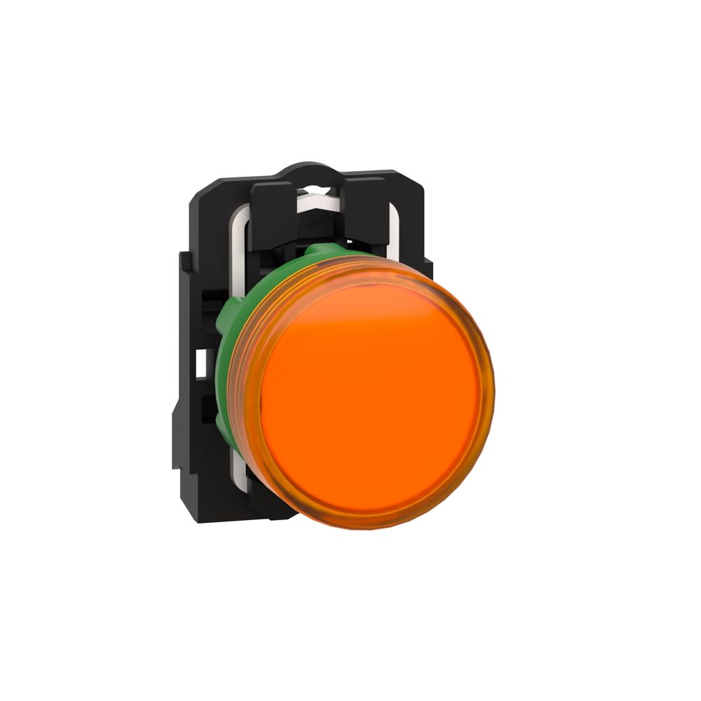 Schneider Automation - controlelamp rond Ø 22 - IP 65 - geel - ingebouwde LED - 24 V - klemmen