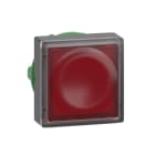 Schneider Automation - tête pour bouton-poussoir lumineux carré  - Ø 22 - pour étiquette - rouge