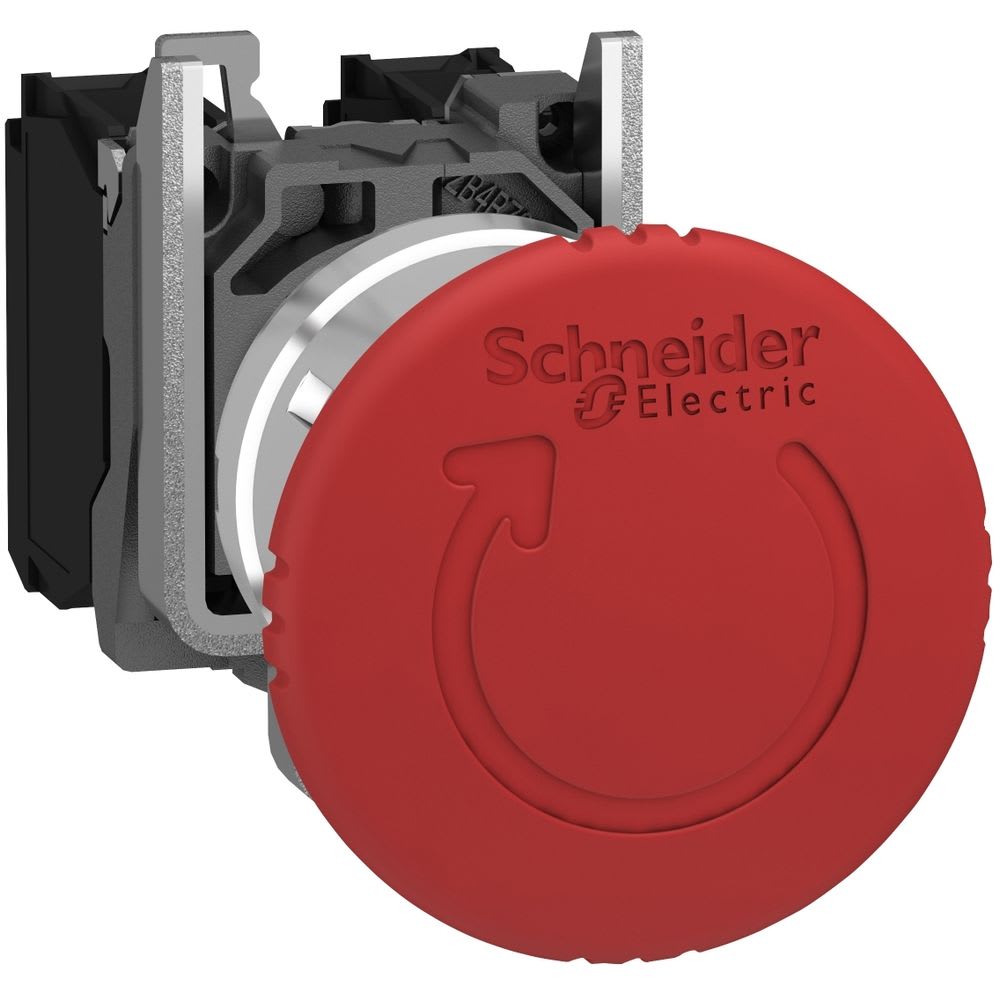 Schneider Automation - noodstop rood Ø40 drukknop Ø22 draaien om te ontgrendelen 1NO+2NC