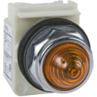 Schneider Automation - achthoekig controlelampje Ø 30 - IP 66 - oranje - lamp BA 9s - 380 V - kabelsch.