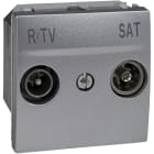 Schneider Residential - Unica Top - R-TV/SAT-aansluiting - afz. aansluiting - 2 m - aluminium