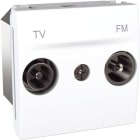 Schneider Residential - Unica - TV/FM-aansluiting - afz. aansluiting - 2 modules - wit