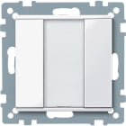 Schneider Residential - Poussoir simple Plus KNX, blanc actif, brillant, System M