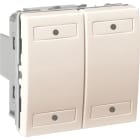 Schneider Residential - KNX 2-voudige drukknop, ivoor, Unica Plus