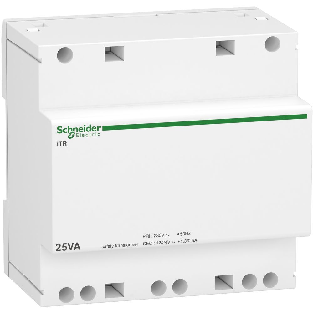 Schneider Distribution - modulaire veiligheidstransfomator iTR-230 V 50..60 Hz-output 12..24 V-25 VA