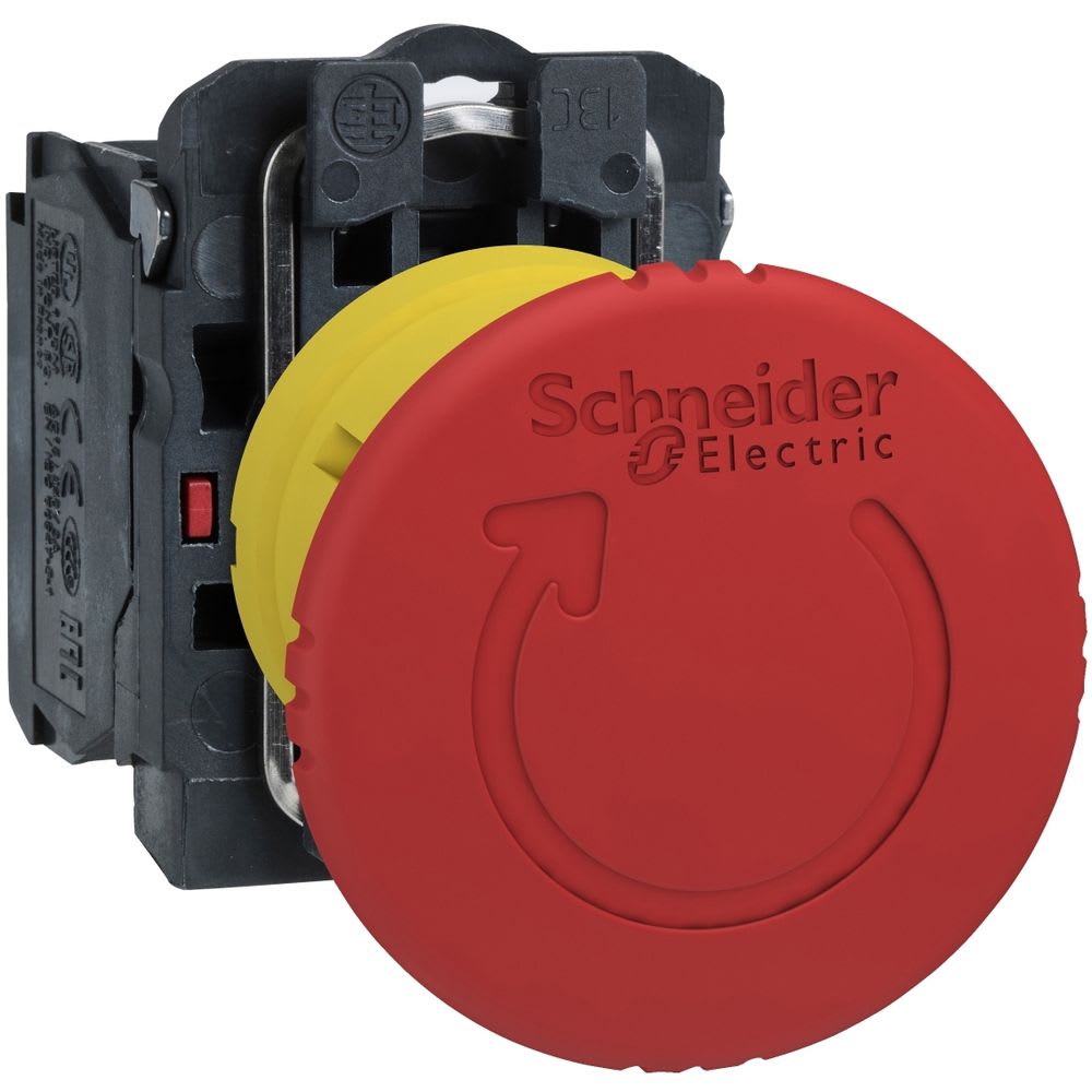 Schneider Automation - noodstop rood Ø40 uitschakeldrukknop Ø22 draaien om te ontgrendelen 1NC