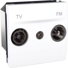 Schneider Residential - Unica - TV/FM-contactdoos - doorvoercontact - wit