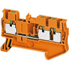 Schneider Automation - Linergy doorgaand klemmenblok - 2,5mm² 24A enkel niveau 1x2 druk-in - oranje
