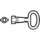 SAREL - Metalen sleutel voor 5mm dubbelbaard inzetstuk