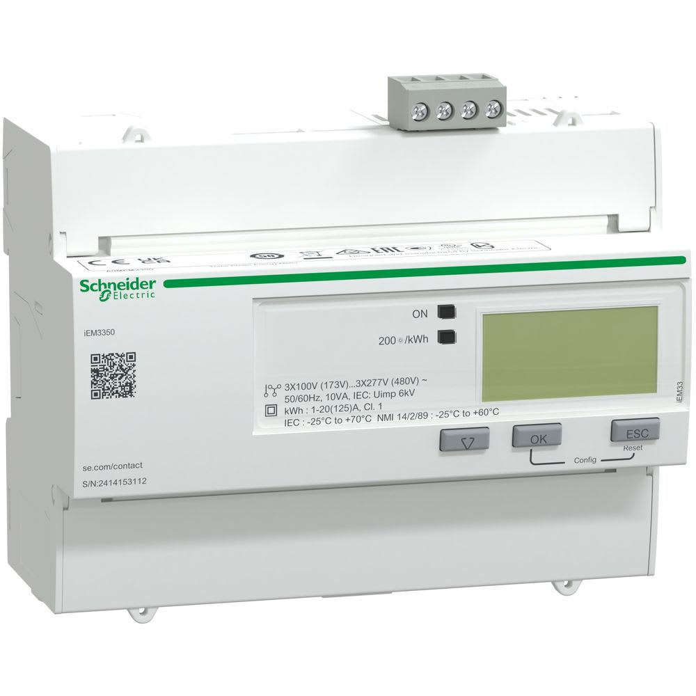 Schneider Distribution - iEM3350 energiemeter - 125 A - Modbus