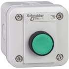 Schneider Automation - Drukknopkast XAL-E - 1 uitstekende drukknop - terugverend - groen - 1NO