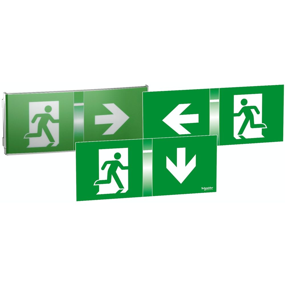 SCHNEIDER EMERGENCY LIGHTING - OVA53158 Picto Screen incl 3 pictogrammen ISO Exiway Smartled
