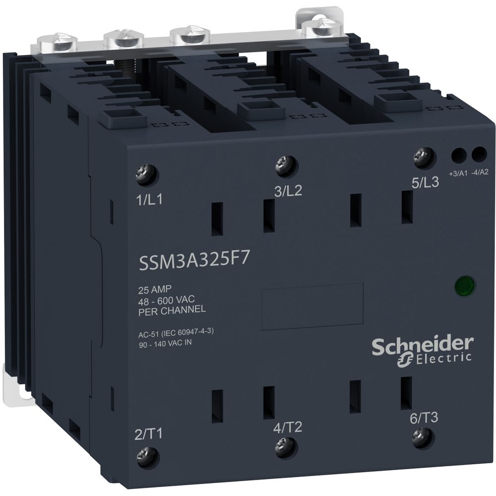 Schneider Automation - solid state relay - DIN rail mount - input 4-32Vdc, output 48-660Vac, 45A