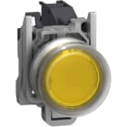 Schneider Automation - Harmony XB4 - bouton poussoir Atex - Ø22 - capuchonné affleurant - 1F - jaune