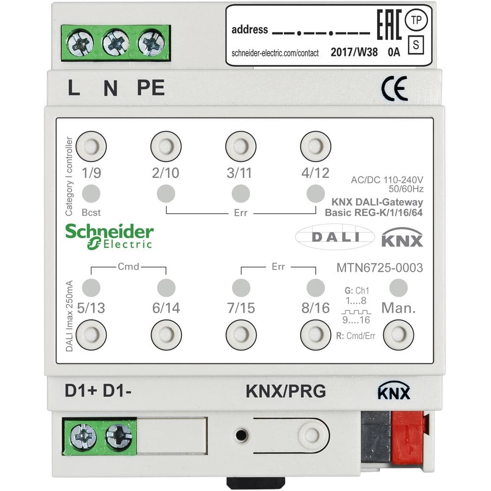 Schneider Residential - KNX DALI-Gateway Basic REG-K/1/16/64