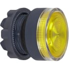 Schneider Automation - Kop verlichte drukknop Geel ribbel lens
