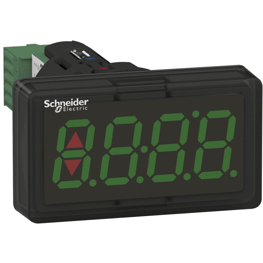 Schneider Automation - Afficheur numérique vert - Ø 22 - entrée 4-20mA - 2 sorties