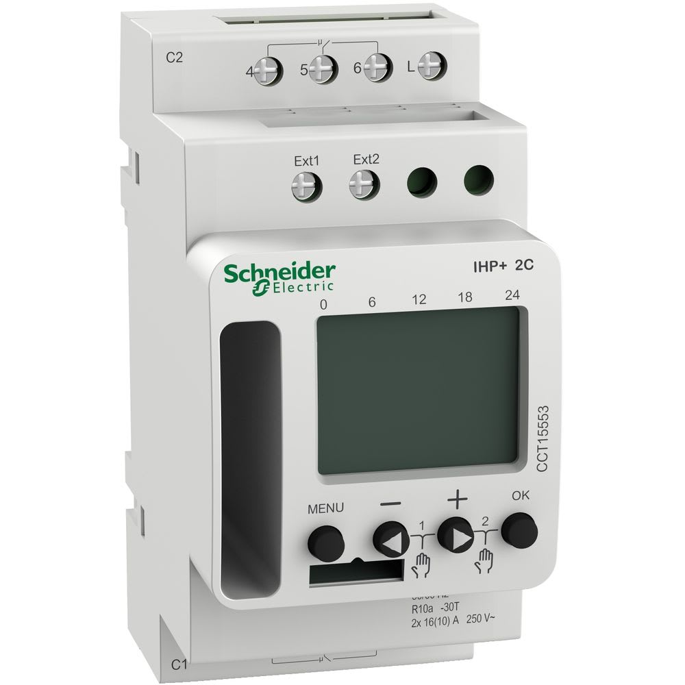 Schneider Distribution - Programmeerbare schakelklokken IHP+ 2 kanalen smart